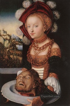 サロメ 1530年 ルネッサンス ルーカス・クラナッハ長老 Oil Paintings